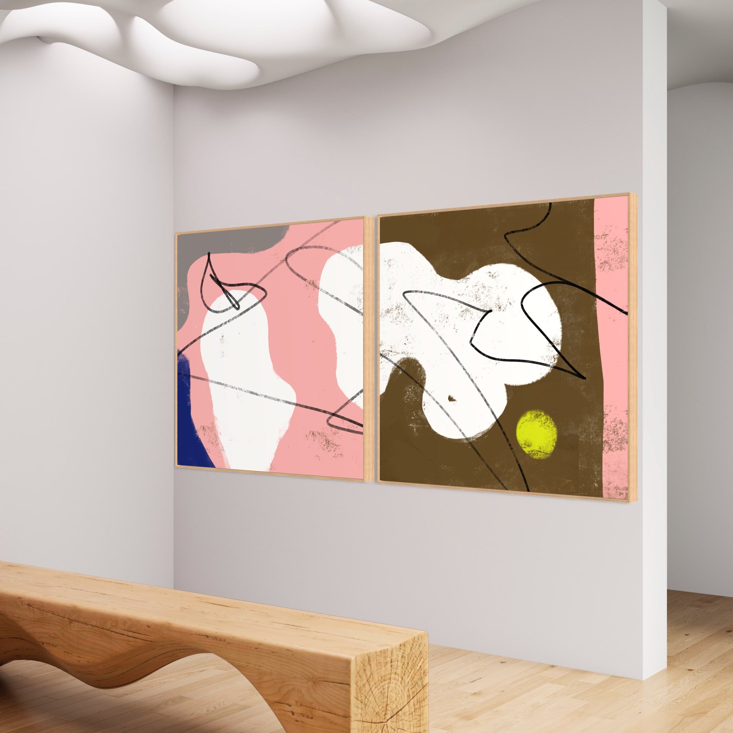 Art Wall 15 (2 Canvas Prints) - Satisfied #1, Satisfied #2