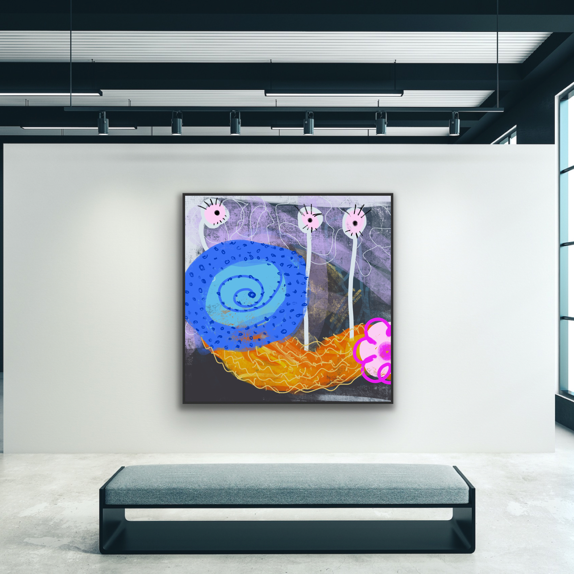 Canvas Print: "Snail Away"