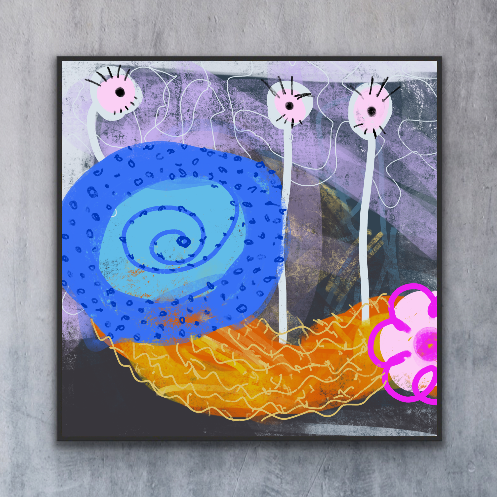 Canvas Print: "Snail Away"
