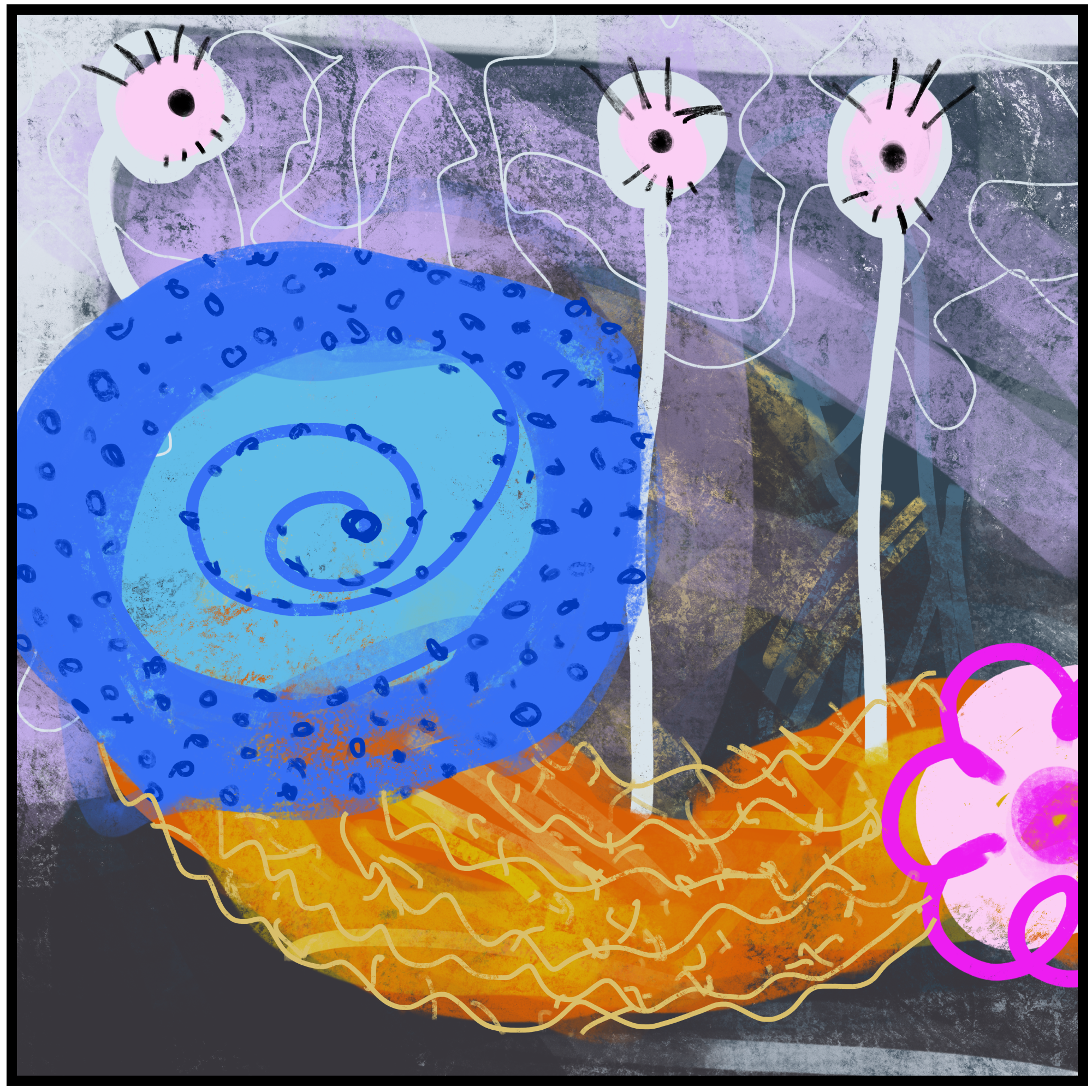 Canvas Print: "Snail Away"