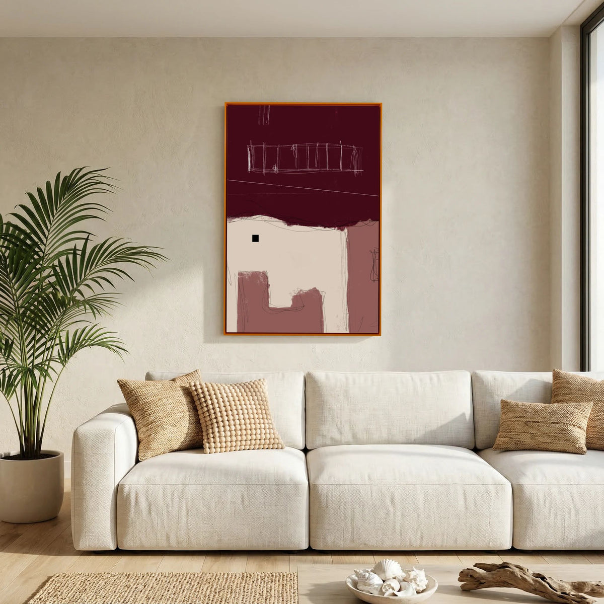 Canvas Print: "Simple Room #2" (Colored Frame)