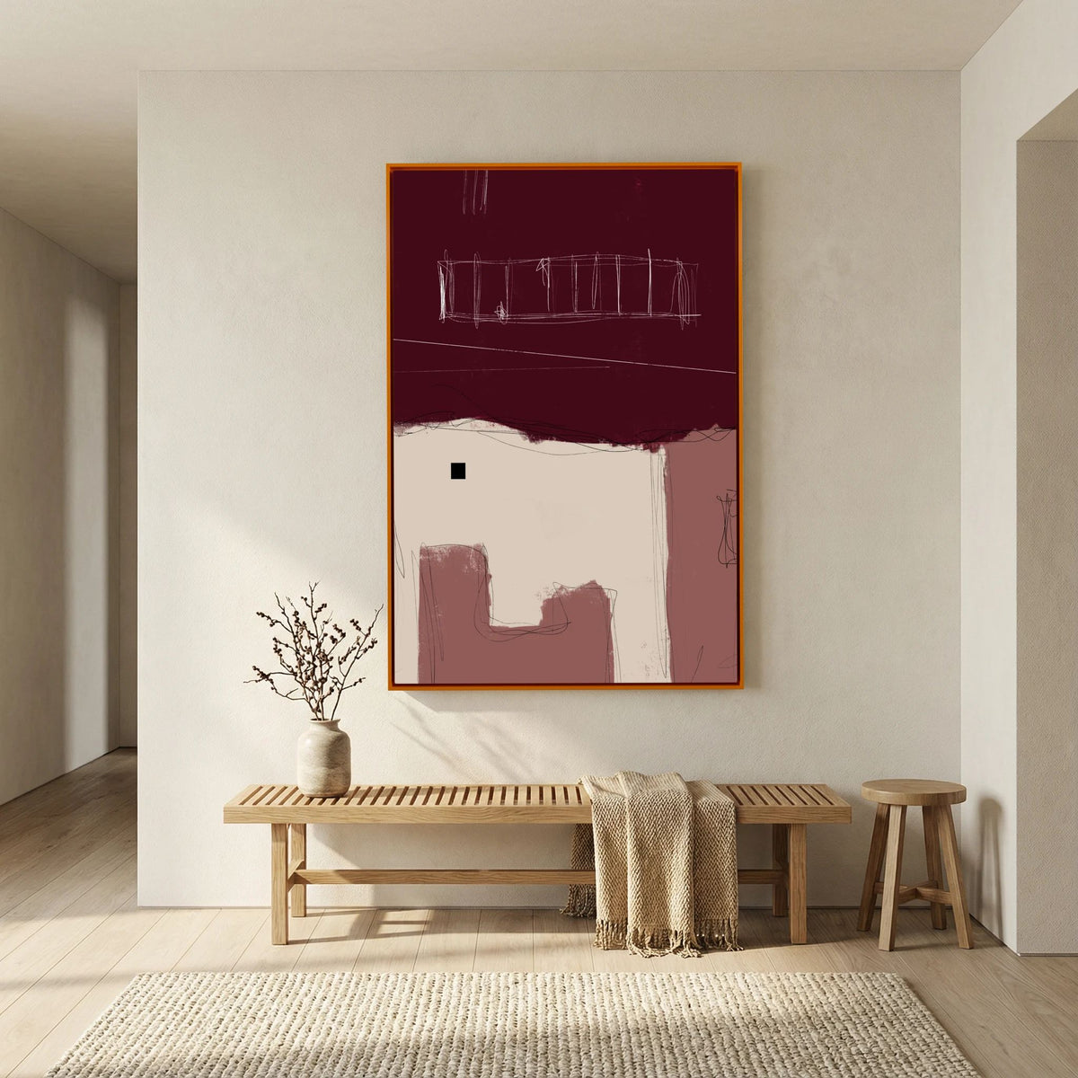 Canvas Print: "Simple Room #2" (Colored Frame)