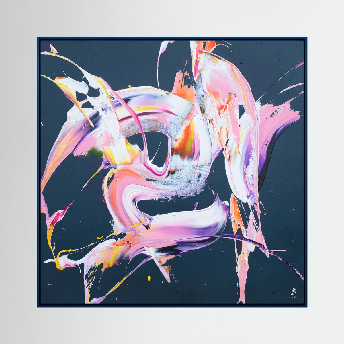 Canvas Print: "Less Is More #14" (Colored Frame)