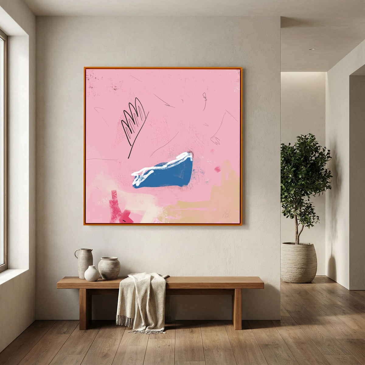 Canvas Print: "Kiss You Everywhere" (Colored Frame)