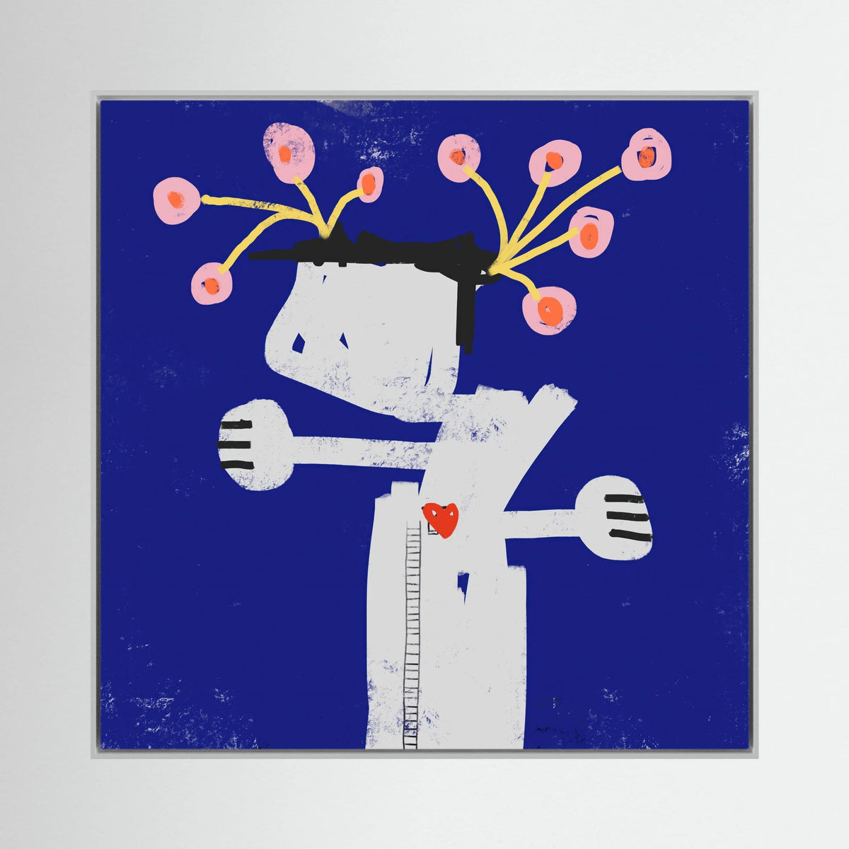 Canvas Print: "What We Water Grows" (Colored Frame)