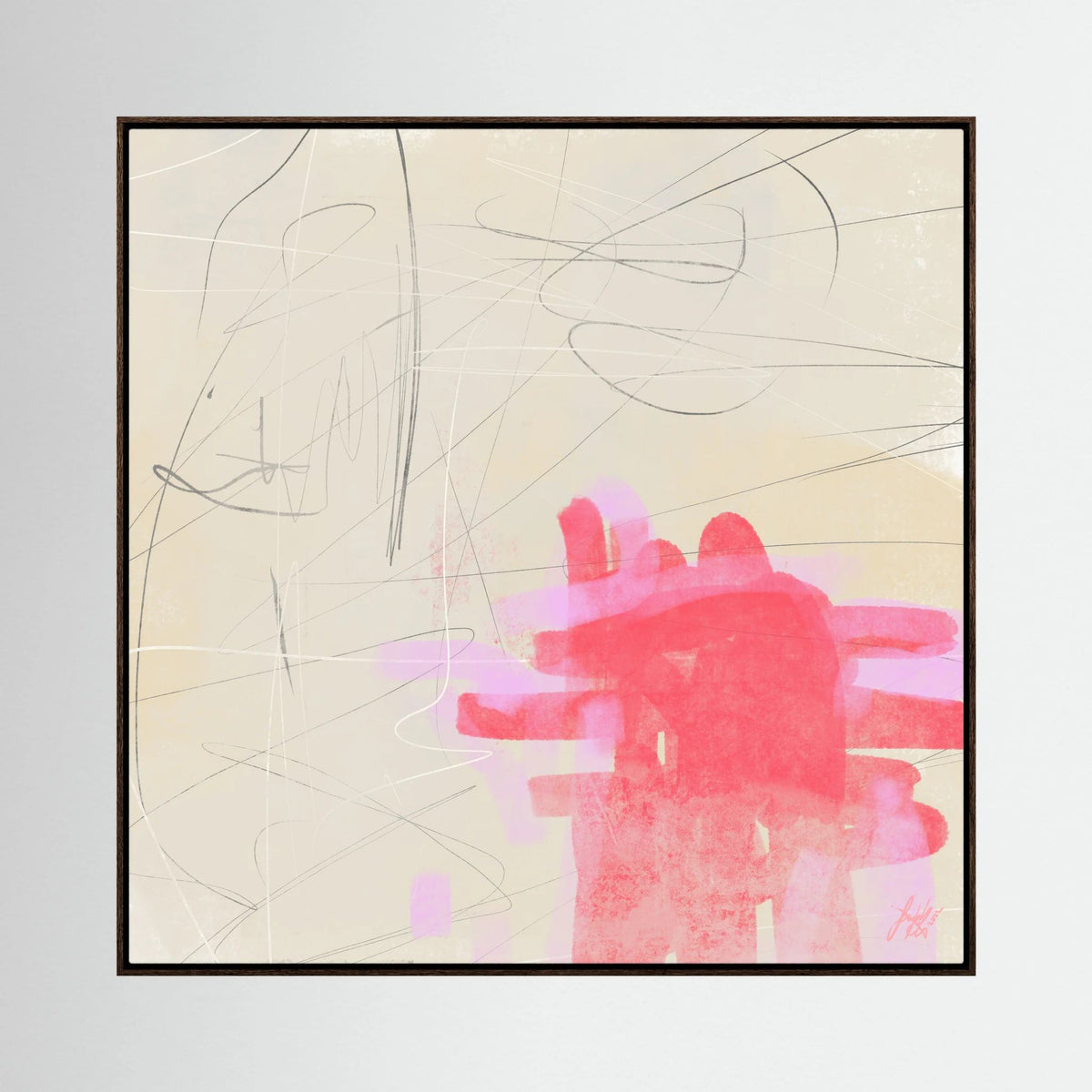 Canvas Print: "Only One Heart" (Colored Frame)