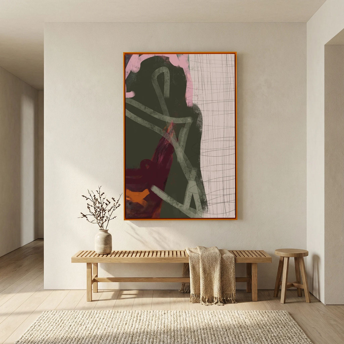 Canvas Print: "Look In Paris" (Colored Frame)