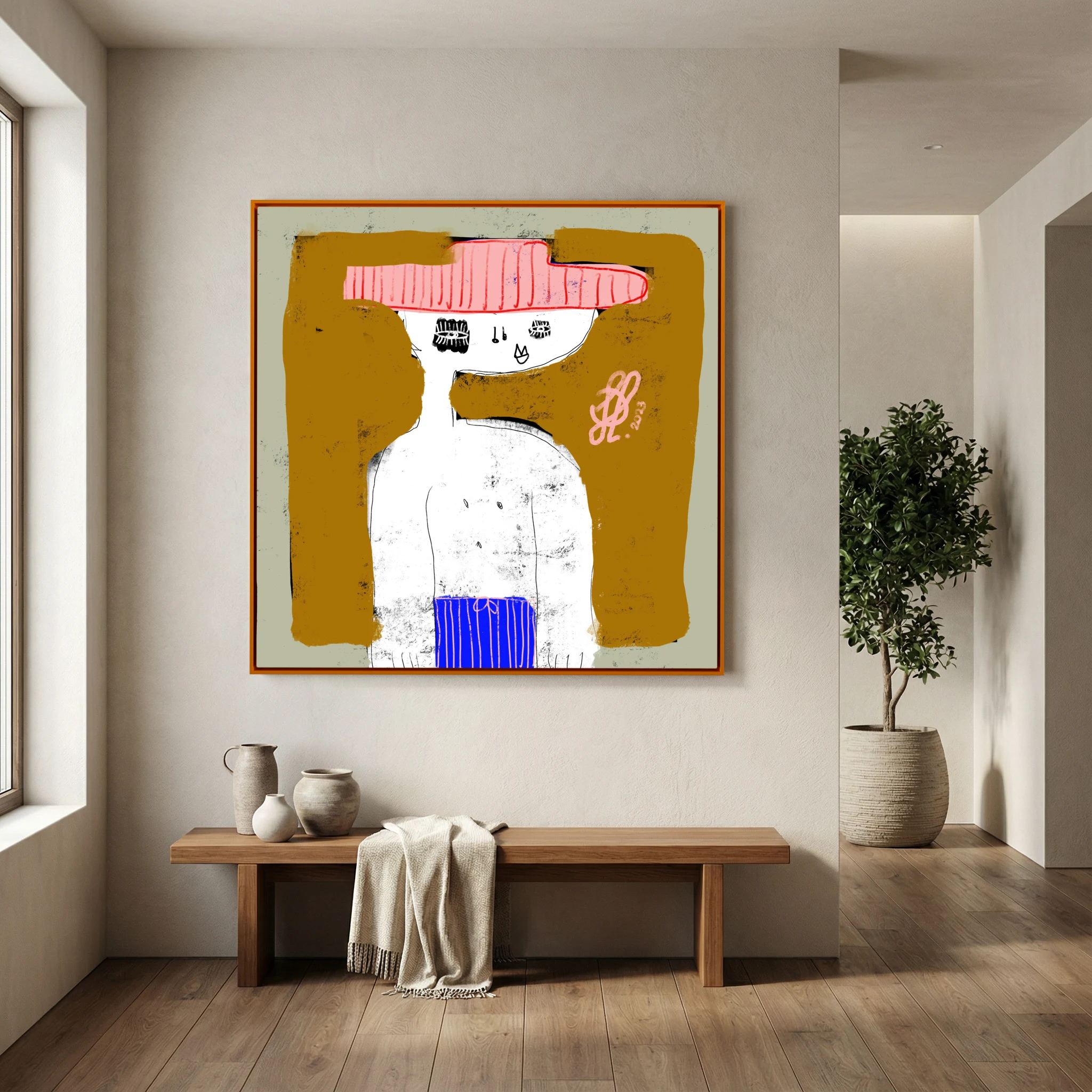 Canvas Print: "Michael" (Colored Frame)
