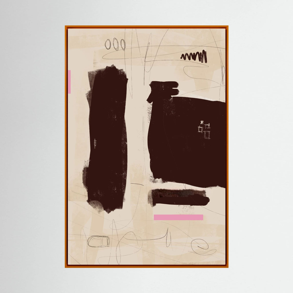 Canvas Print: "Simple Room #1" (Colored Frame)