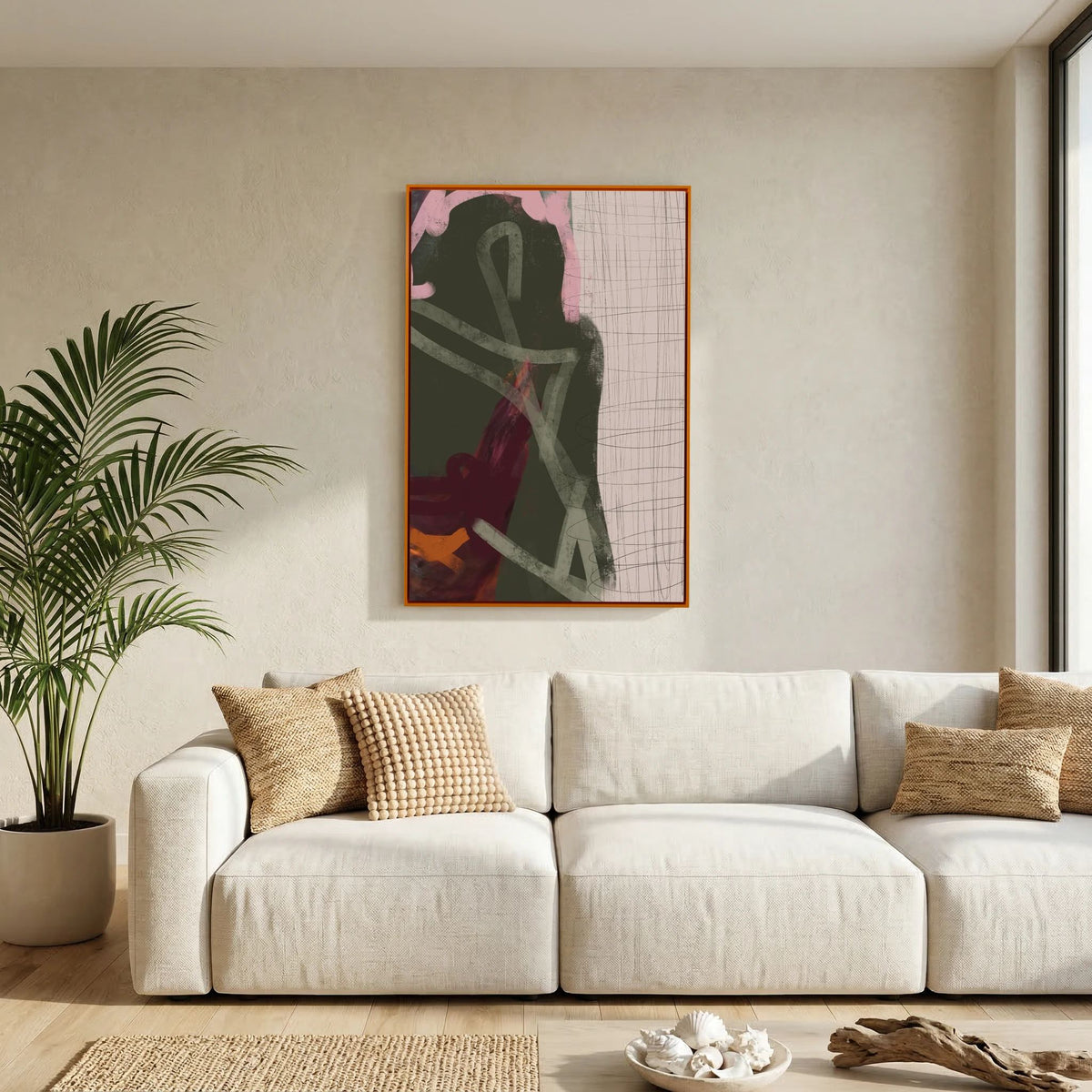 Canvas Print: "Look In Paris" (Colored Frame)