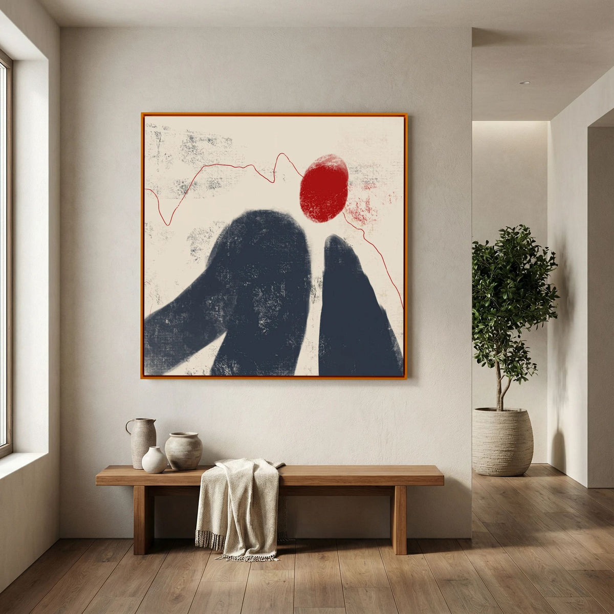 Canvas Print: "Fading Shadow" (Colored Frame)