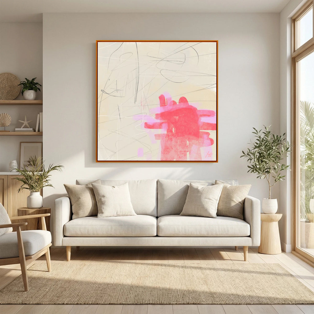 Canvas Print: "Only One Heart" (Colored Frame)