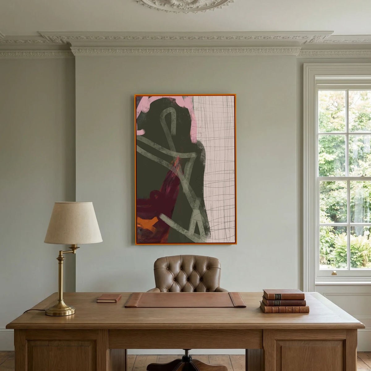 Canvas Print: "Look In Paris" (Colored Frame)