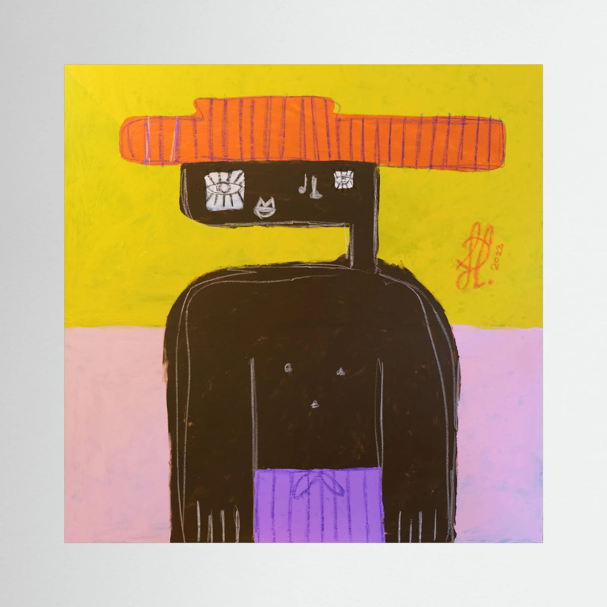 Canvas Print: "Benjamin" (Colored Frame)