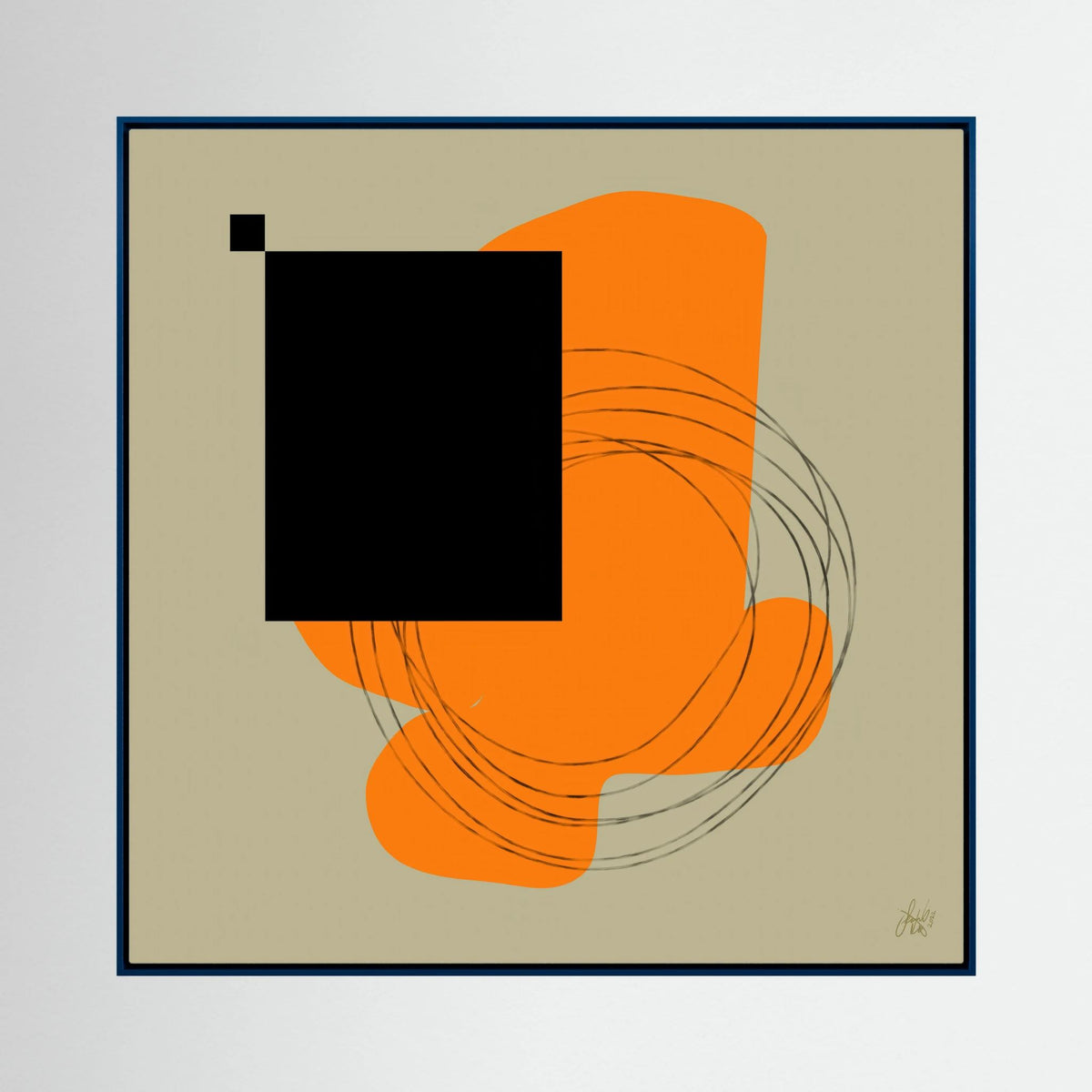 Canvas Print: "Life Is Boring Without Chaos #1" (Colored Frame)