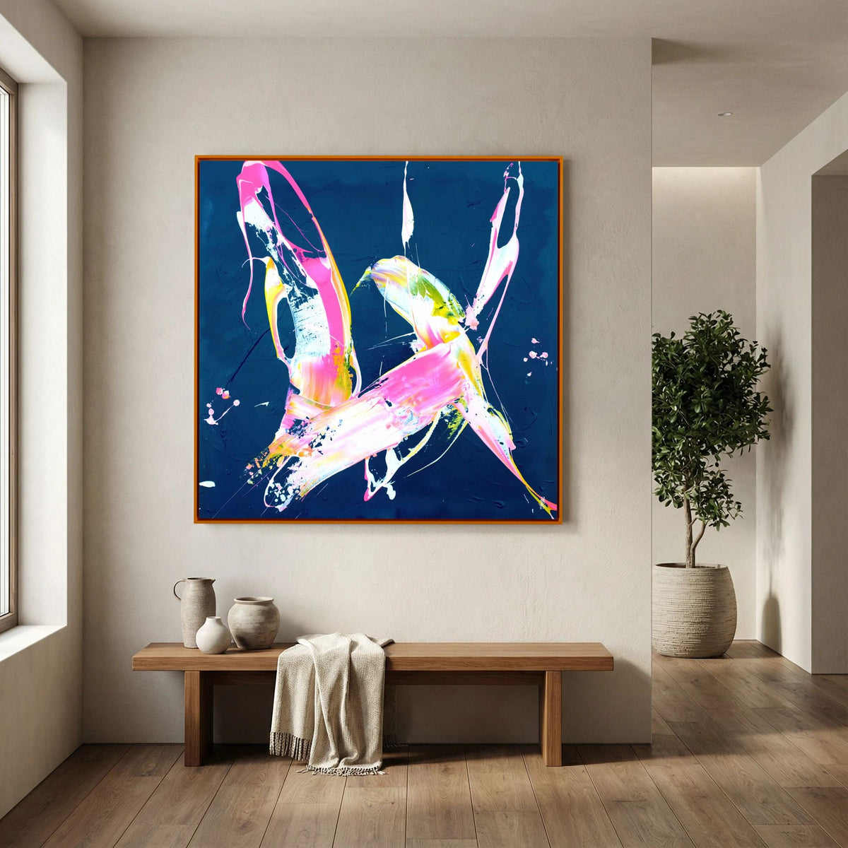 Canvas Print: "Less Is More #21" (Colored Frame)