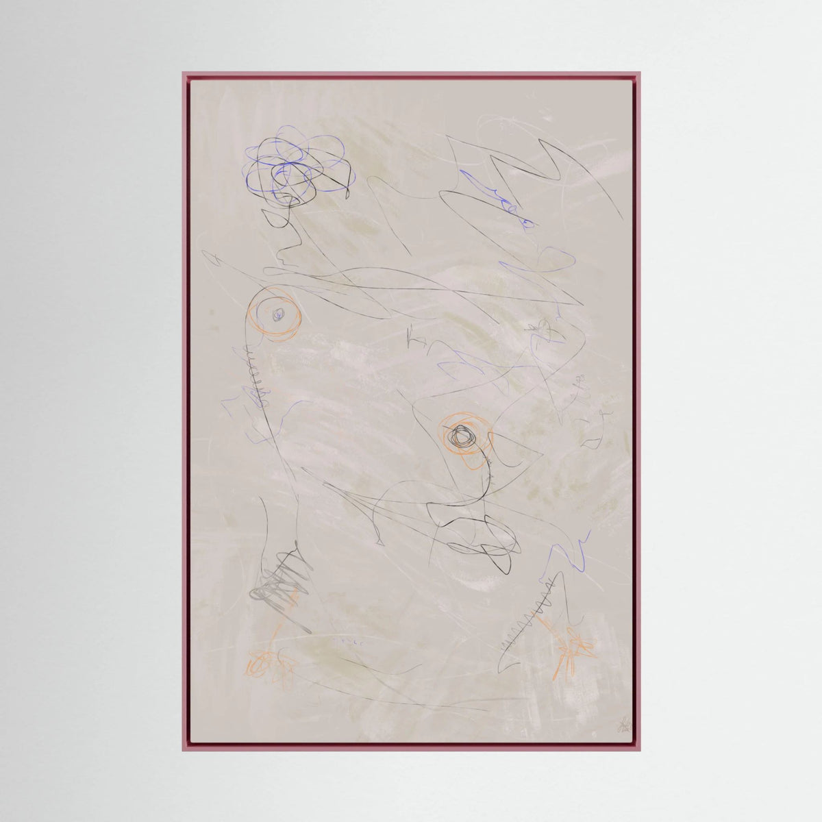 Canvas Print: "Life Is Boring Without Chaos #3" (Colored Frame)