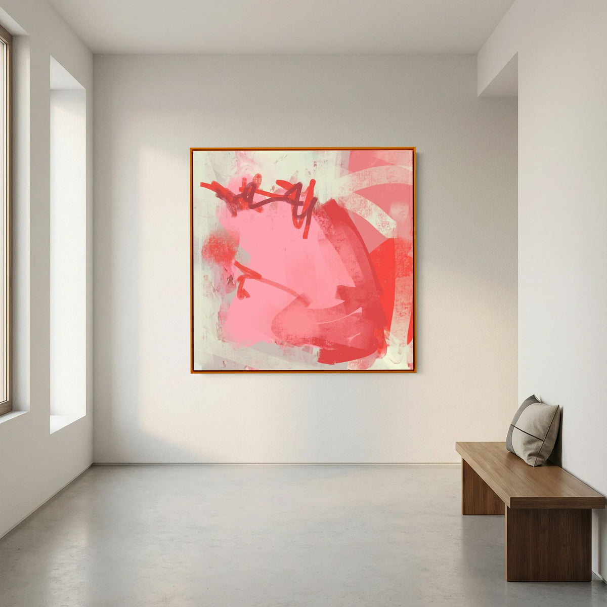 Canvas Print: "Heartbeat" (Colored Frame)