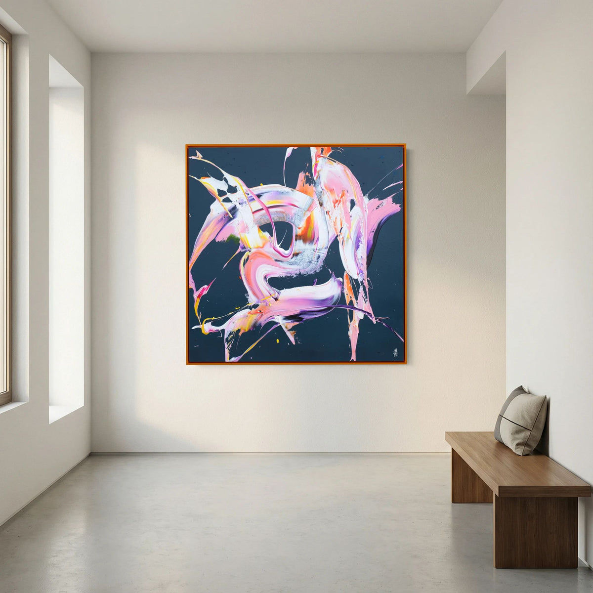 Canvas Print: "Less Is More #14" (Colored Frame)