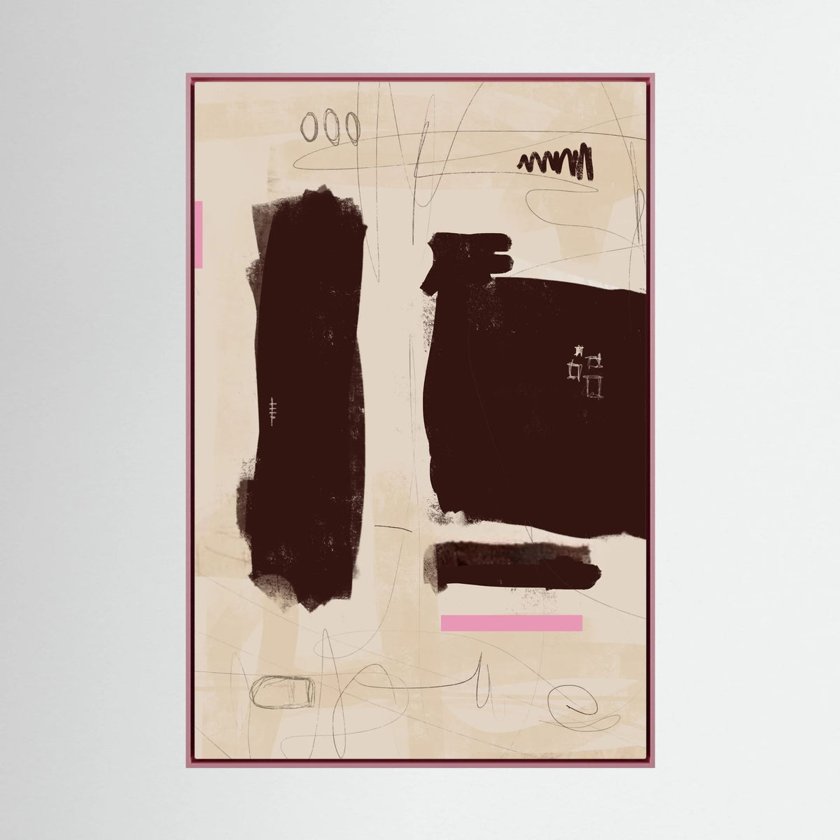 Canvas Print: "Simple Room #1" (Colored Frame)