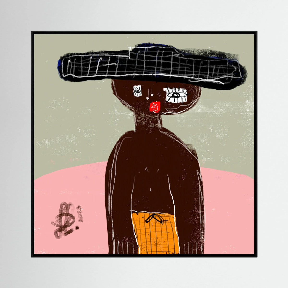 Canvas Print: "James" (Colored Frame)
