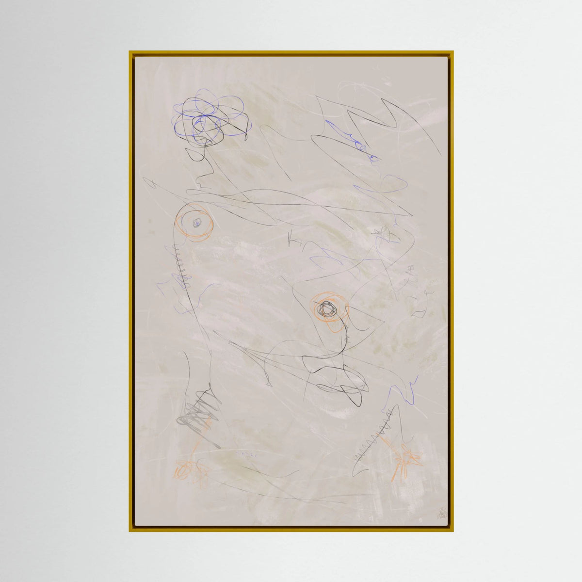 Canvas Print: "Life Is Boring Without Chaos #3" (Colored Frame)