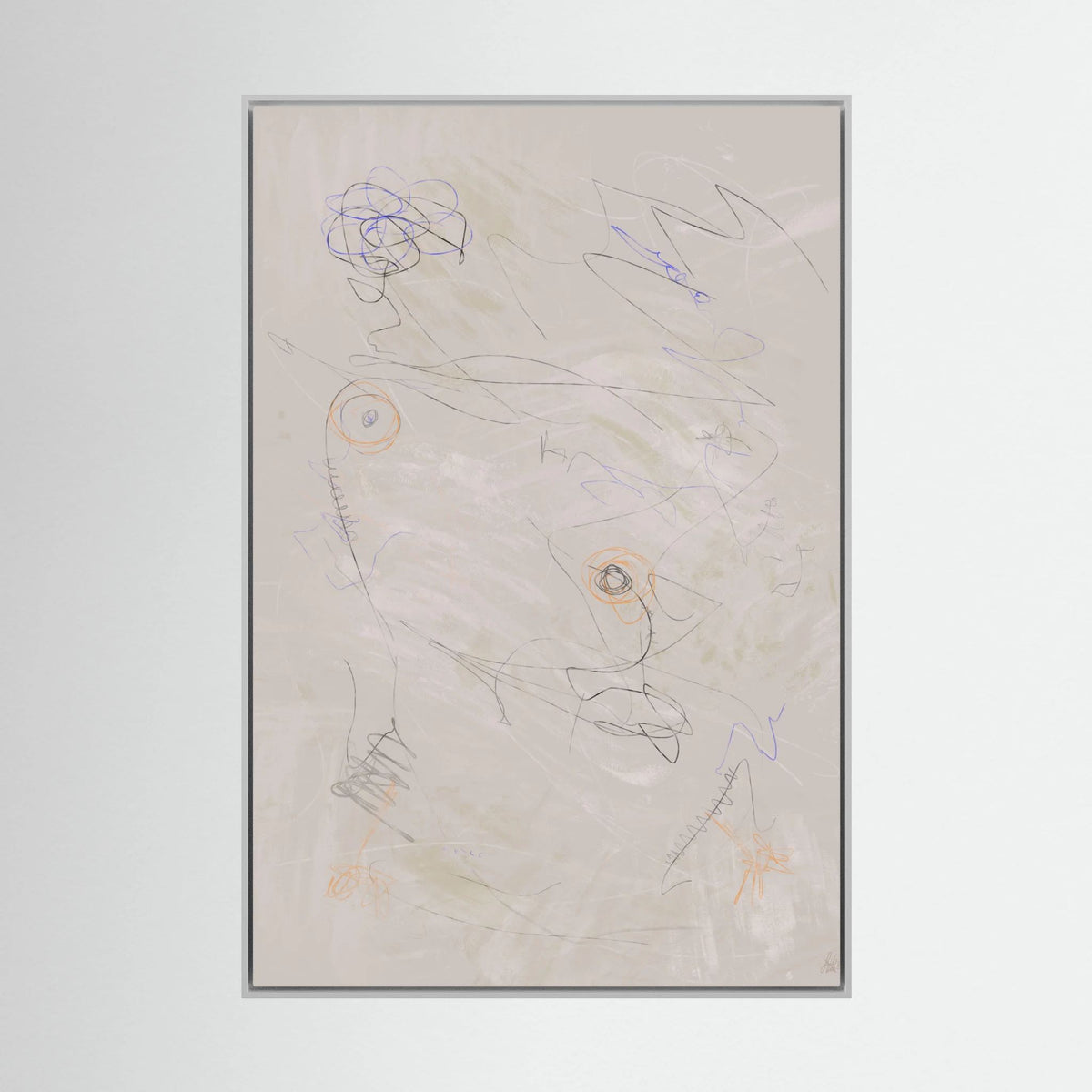 Canvas Print: "Life Is Boring Without Chaos #3" (Colored Frame)