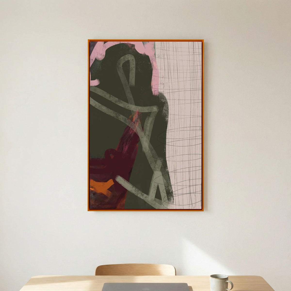 Canvas Print: "Look In Paris" (Colored Frame)