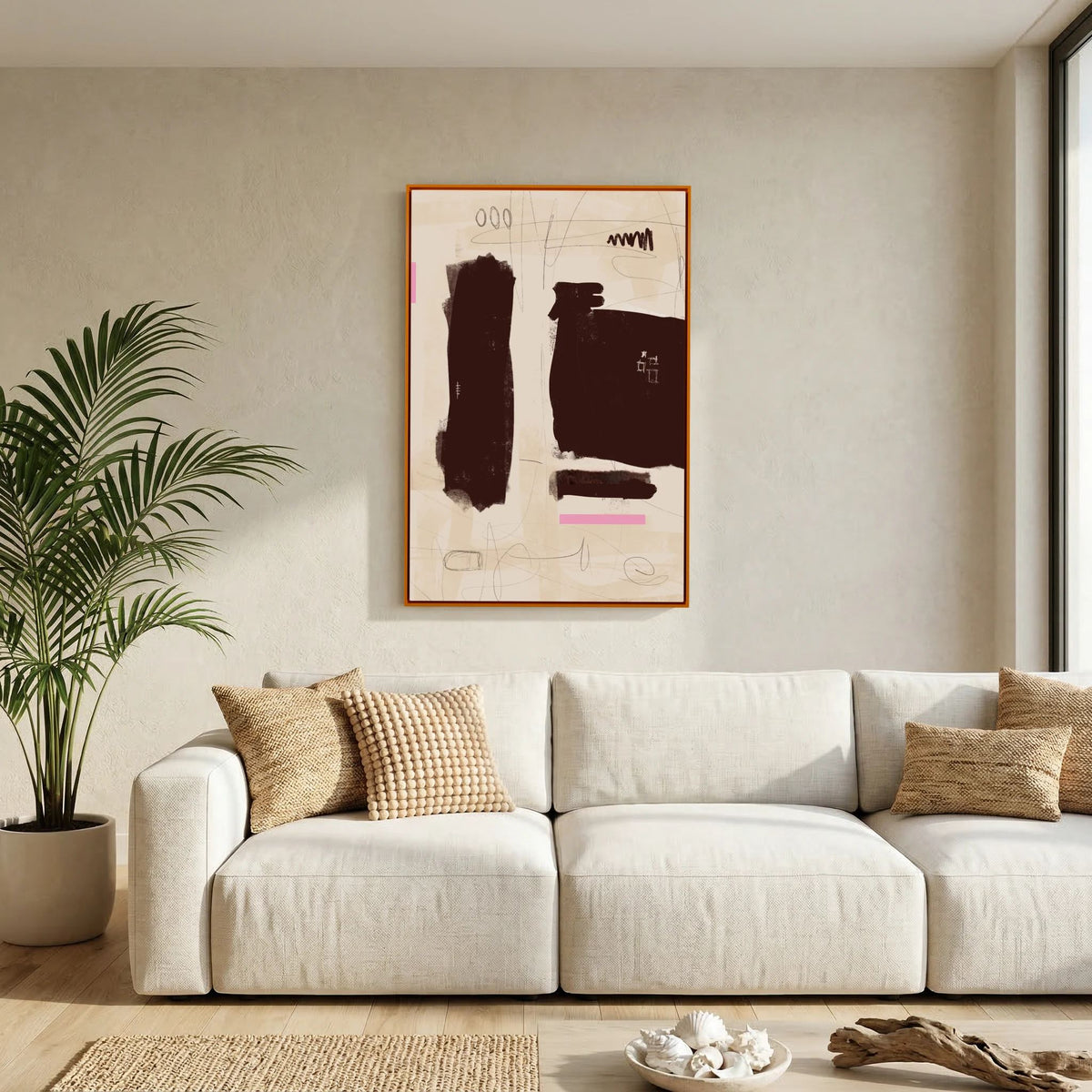 Canvas Print: "Simple Room #1" (Colored Frame)