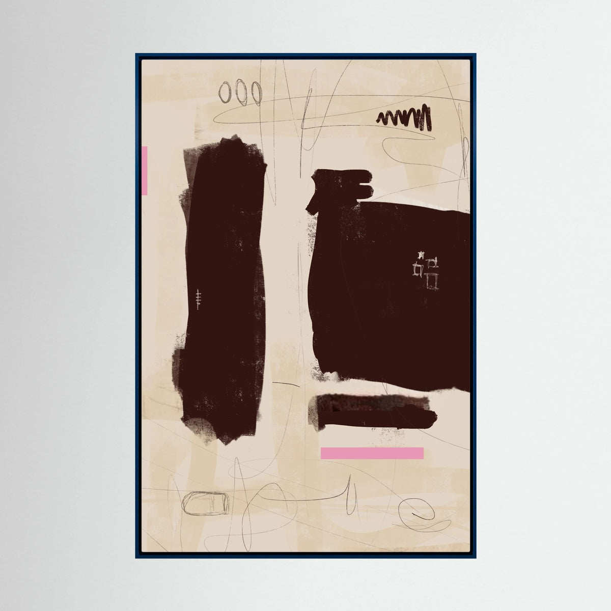 Canvas Print: "Simple Room #1" (Colored Frame)