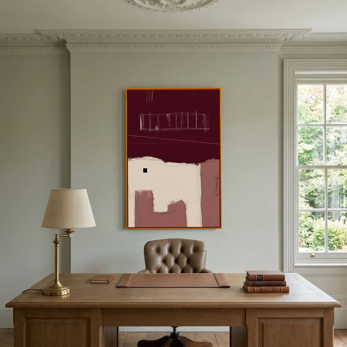 Canvas Print: "Simple Room #2" (Colored Frame)