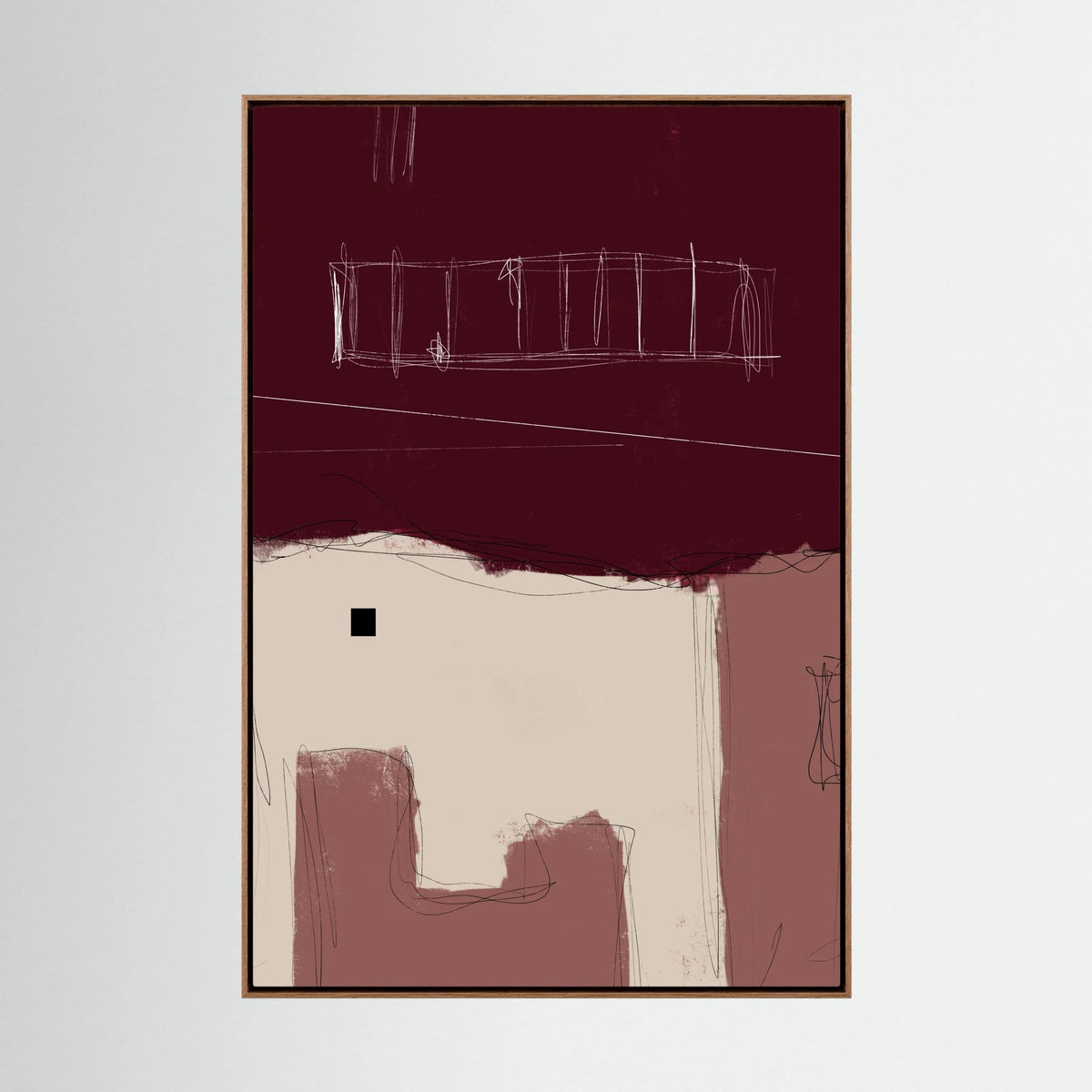 Canvas Print: "Simple Room #2" (Colored Frame)
