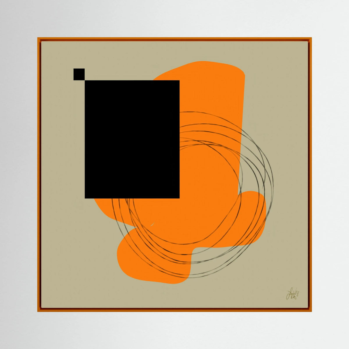 Canvas Print: "Life Is Boring Without Chaos #1" (Colored Frame)
