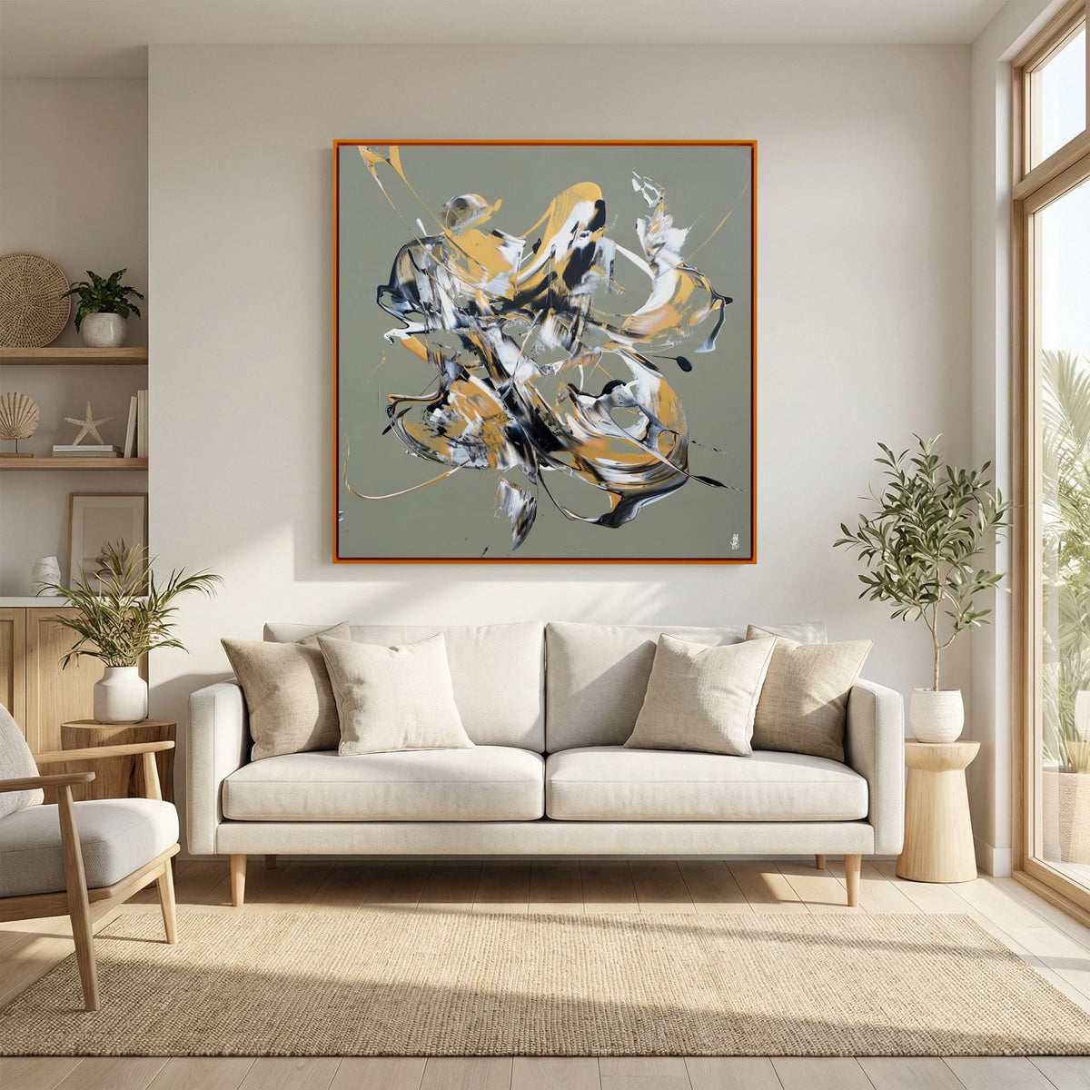 Canvas Print: "Less Is More #12" (Colored Frame)
