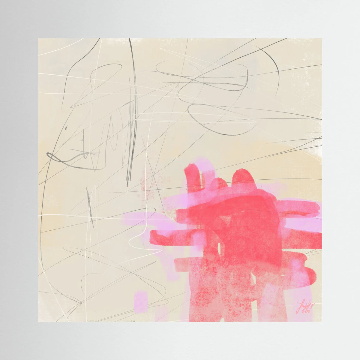 Canvas Print: "Only One Heart" (Colored Frame)