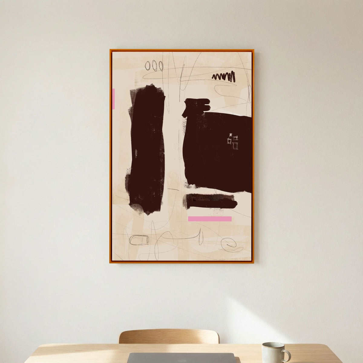 Canvas Print: "Simple Room #1" (Colored Frame)