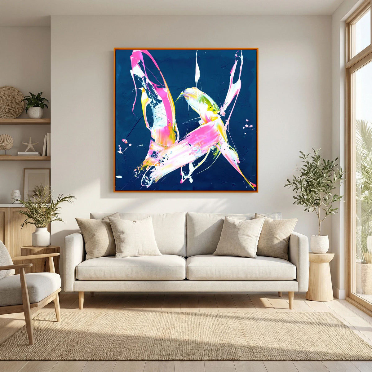 Canvas Print: "Less Is More #21" (Colored Frame)