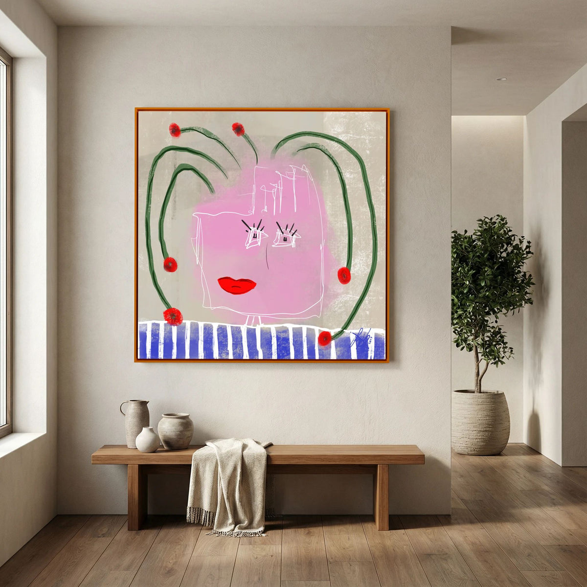 Canvas Print: "Help My Thoughts" (Colored Frame)