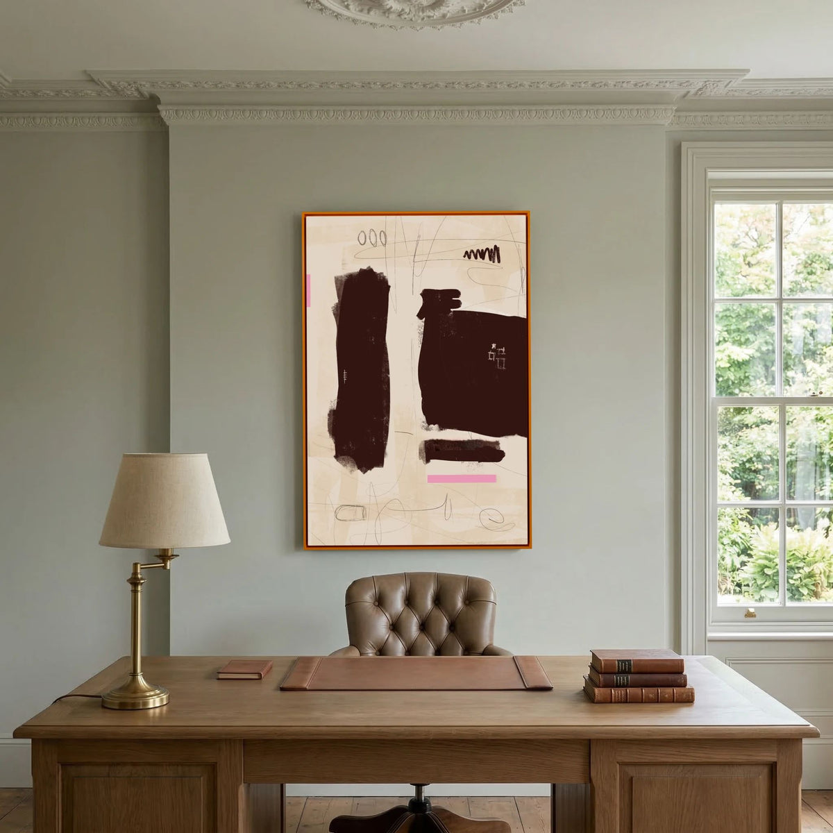 Canvas Print: "Simple Room #1" (Colored Frame)