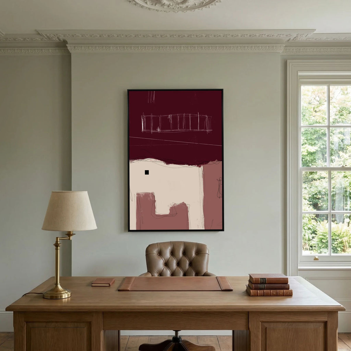 Canvas Print: "Simple Room #2" (Colored Frame)