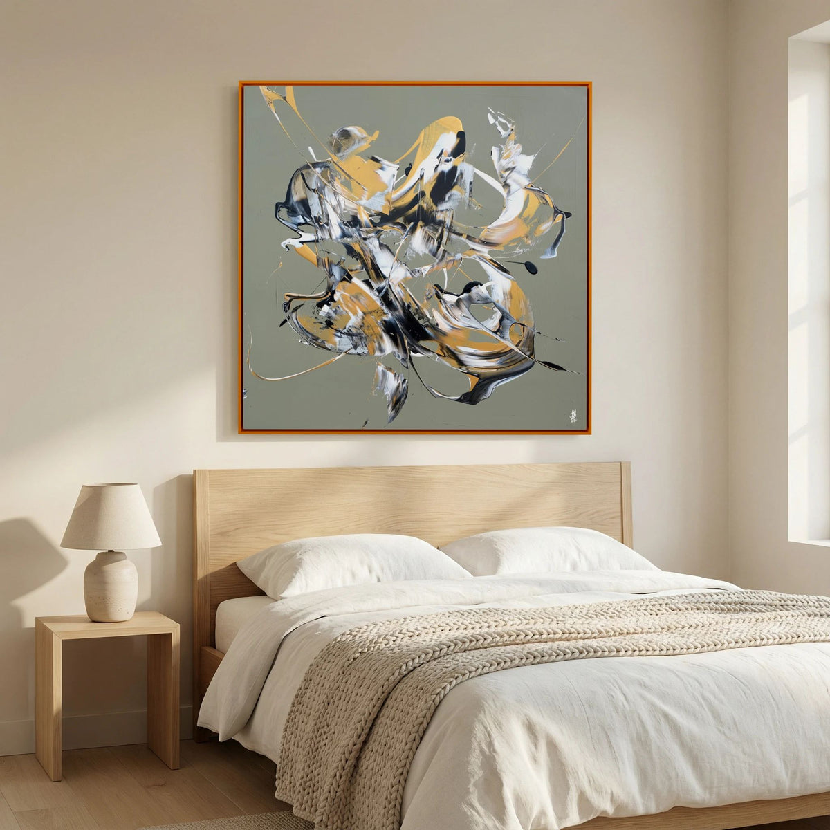 Canvas Print: "Less Is More #12" (Colored Frame)