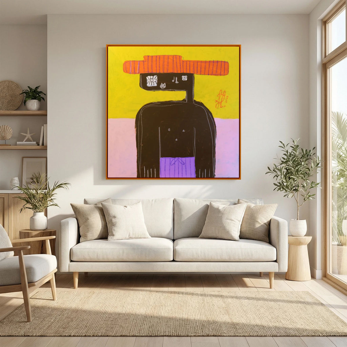 Canvas Print: "Benjamin" (Colored Frame)