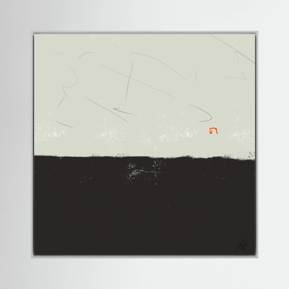 Canvas Print: "Easy but beatiful" (Colored Frame)