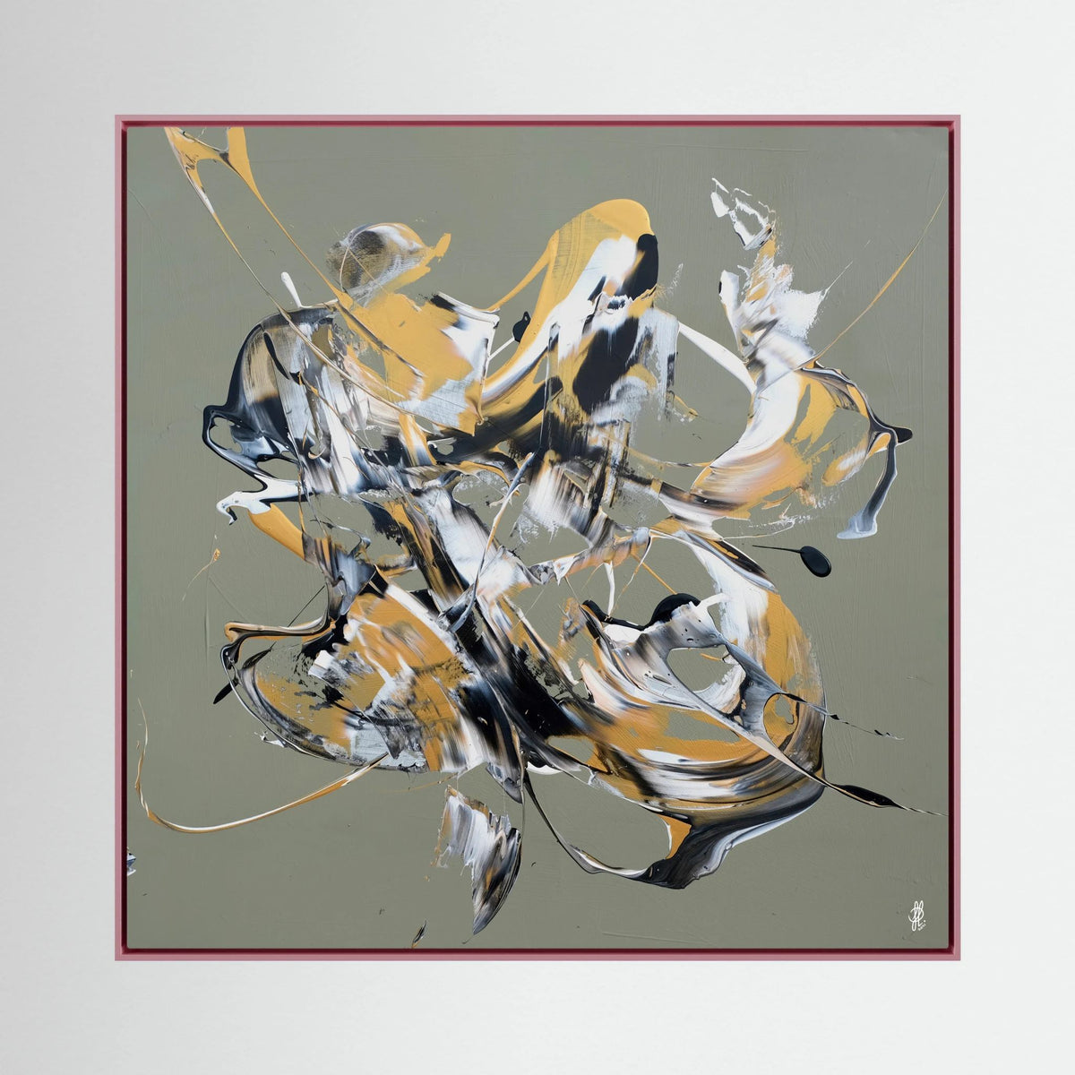 Canvas Print: "Less Is More #12" (Colored Frame)