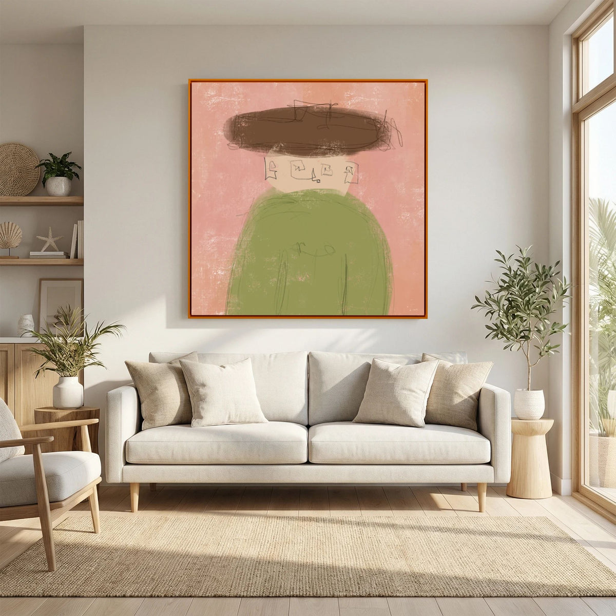 Canvas Print: "Whisper" (Colored Frame)