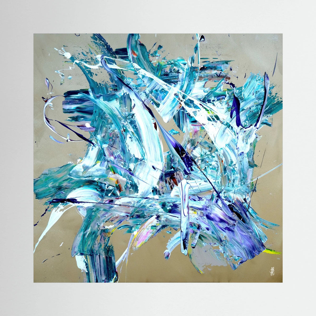 Canvas Print: "Less Is More #23" (Colored Frame)