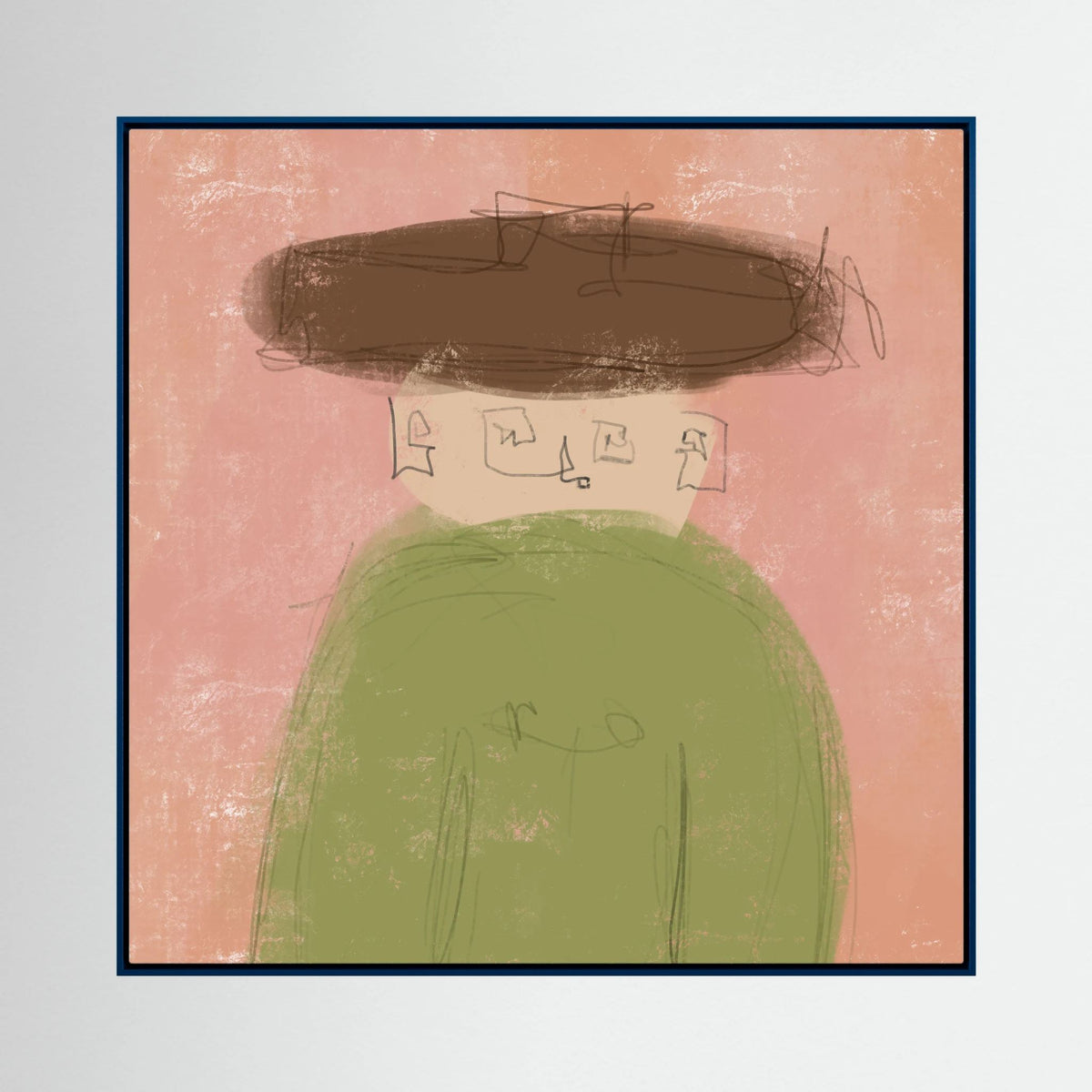 Canvas Print: "Whisper" (Colored Frame)