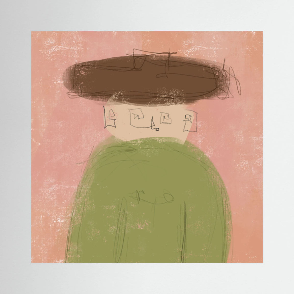 Canvas Print: "Whisper" (Colored Frame)
