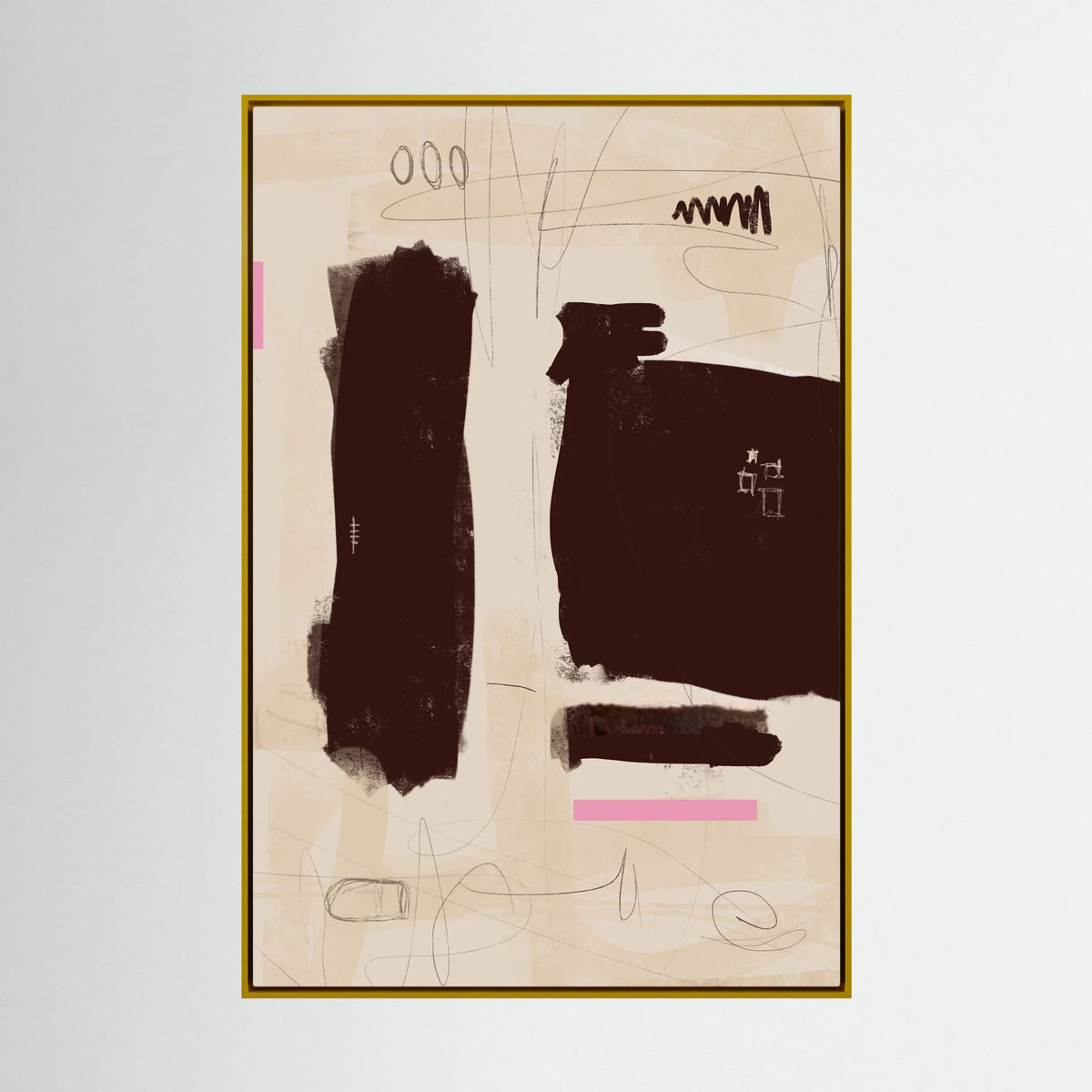 Canvas Print: "Simple Room #1" (Colored Frame)