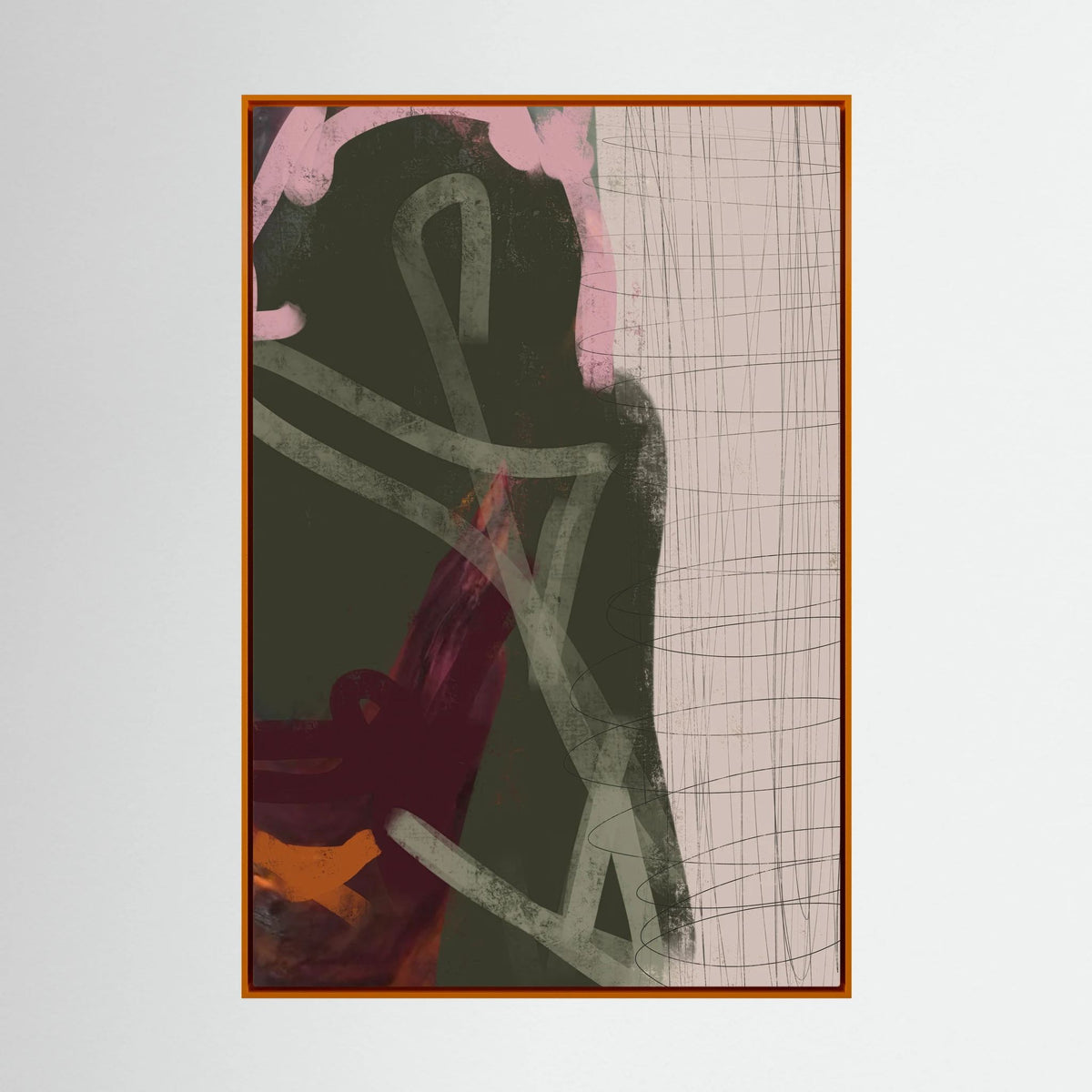 Canvas Print: "Look In Paris" (Colored Frame)